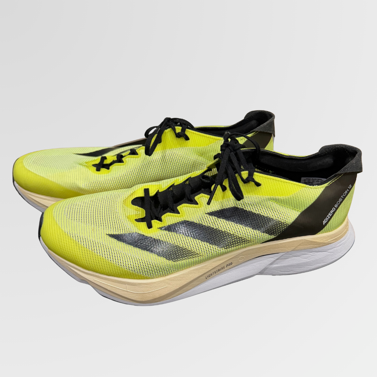 Adizero Boston 12 FAST-TEMPO TRAINING SHOES - Used with box - Green - Size US13 / UK12.5 / EU48